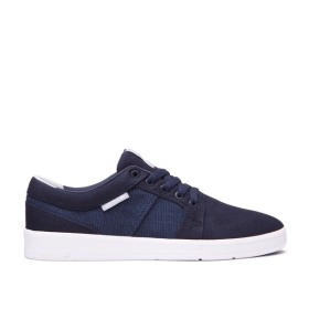 Supra INETO Lave Sneakers Dame Marineblå/Hvite | NO-13177